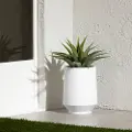 15004 Dalya White 16 Outdoor Planter