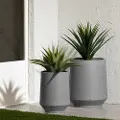 15016 Dalya Mottled Gray Planters, Set of 2 - South Shore