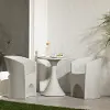 15235 Dalya Greige 3 Piece Outdoor Bistro Set - South Shore