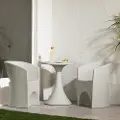 15235 Dalya Greige 3 Piece Outdoor Bistro Set - South Shore