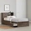 15549 Hazen Fall Oak Twin Storage Bed with Headboard - South Shore