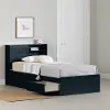 15551 Hazen Navy Blue Twin Storage Bed with Headboard - South Shore