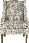 Whimsey Granite Floral Wing Chair