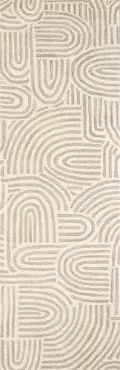 S185-BE-2.6X8-ST283 Chelsea Trenton Beige Wool Hand Tufted Runner Rug