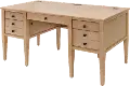 Laurel Natural Oak Half Pedestal Desk