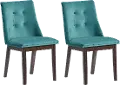 Jade Blue Velvet Dining Chair, Set of 2