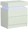 Dreamy White Nightstand with LED Light