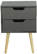 Dreamy Gray 2-Drawer Nightstand