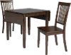 Simplicity Dark Brown Drop Leaf Table and 2 Chairs