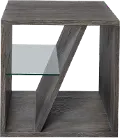 8th Street Gray End Table