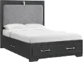 Loft Black Full Storage Bed