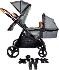VCHD-VA202-01 Venice Child Ventura Single to Double Stroller with Bassinet
