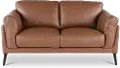 Paris Brown Leather Loveseat