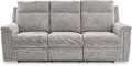 Barnsana Light Gray Power Reclining Sofa
