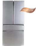 CGE29DM5TS5 GE Cafe 28.7 Cu Ft 4-Door French Door Refrigerator - Platinum Glass