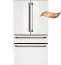 CGE29DP4TW2 GE Cafe 28.7 Cu Ft 4-Door French Door Refrigerator - Matte White