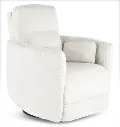 Amelia White Swivel Recliner