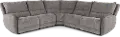 Buffy Brown & Charcoal 5 Piece Power Reclining Sectional