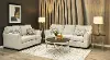 Wall St. Cream 7 Piece Living Room Set with Sofa Bed