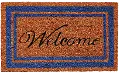 152971830WELC Blue Border Welcome Doormat