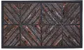 108811830 Gray Wood Geometric Doormat