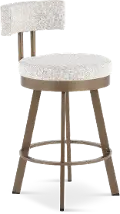 Barry Brown and Bronze Swivel Counter Height Stool