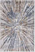 Abington 5 x 8 Abstract Blue Beige Area Rug