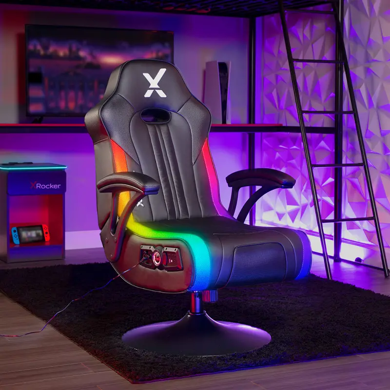 National Brand Floor Rocker Gaming Chair With Audio