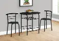 Avery Black 3 Piece Dining Set