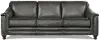 Billingham Ash Gray Leather Sofa