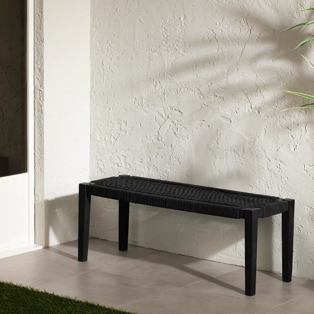 15159 Agave Black Wood Bench - South Shore-1