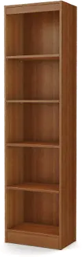 7276758 South Shore Axess Morgan Cherry 5-Shelf Narrow Bookcase