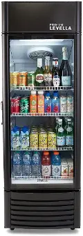 Levella 9.0 Cu Ft Display Beverage Refrigerator - Black