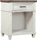 Carmen Ivory 1-Drawer Nightstand