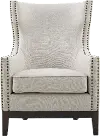 Roswell Beige Linen Accent Chair