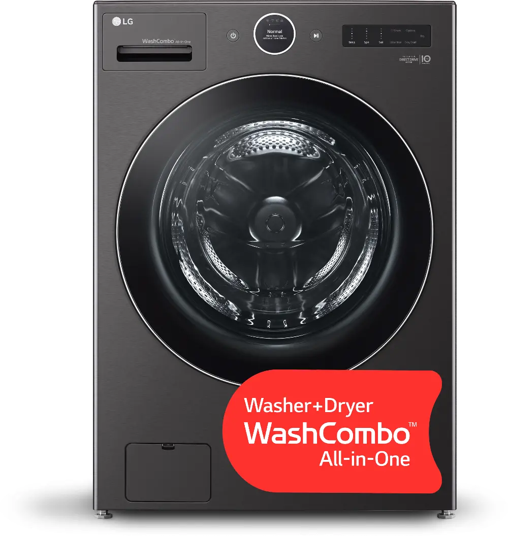 WM6998HBA LG 5.0 Cu Ft WashCombo™ All-in-One Washer-Dryer Combo - Black Steel-1