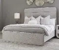 Brighton Gray Upholstered Queen Bed