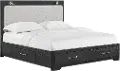 Loft Black Queen Storage Bed