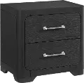 Loft Black Nightstand