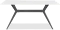 Brixley White Stone and Black Dining Table