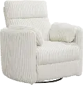 McCartney Ivory Swivel Glider Power Recliner
