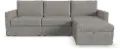 Flex Gray Modular Sofa and Storage Ottoman