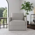 Flex Taupe Armchair with Narrow Arm