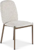 Kally Light Brown and Bronze Dining Chair