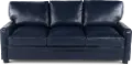 Cortez Blue Leather Sofa