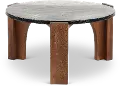 Leryn Brown and Glass Coffee Table
