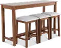 Uptown Walnut Sofa Table and Stool Set