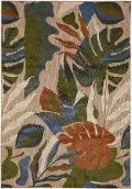 1263416/CABANA-6X Cabana 9 x 12 North Shore Botanical Multicolor Indoor-Outdoor Patio Rug