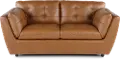Tiffany Brown Leather Loveseat