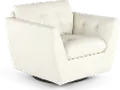 Tiffany White Leather Swivel Chair
